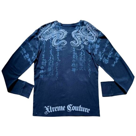 Xterme Couture Blue/Gray Long-Sleeve Top | Size 2XL - Picture 2 of 4